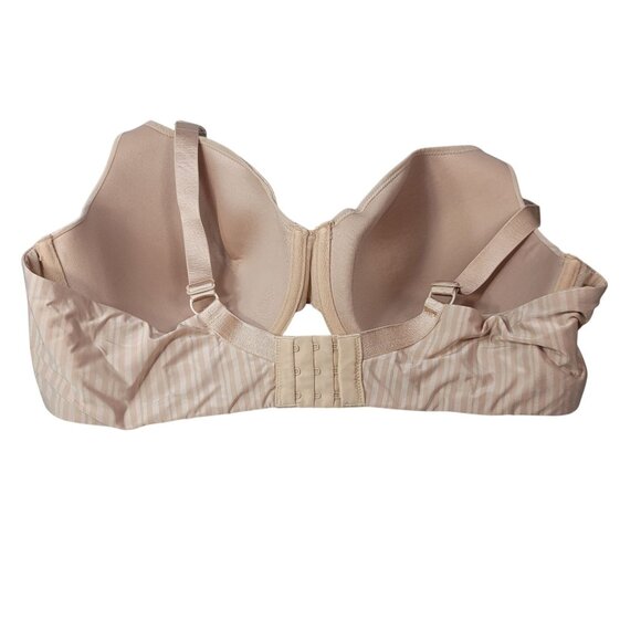 Parfait Full Coverage Underwire T Shirt Bra Tan 44DD Light Pad Adj Striped Aline - Picture 5 of 10